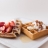 Strawberry Cream & Bourbon Bacon Waffles
