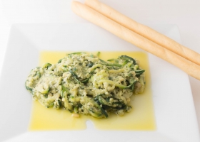 Basil Pesto and Zucchini Pasta