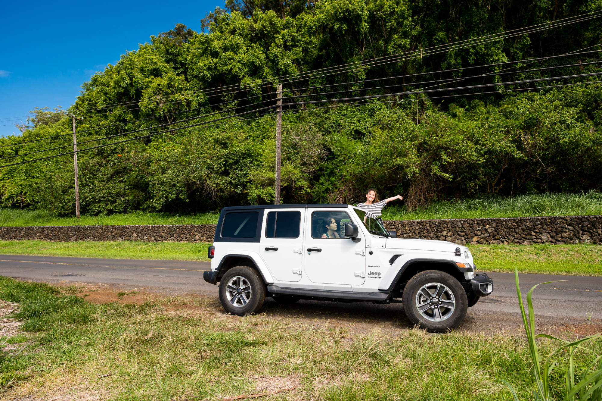 Driving the Road to Hana in a Jeep